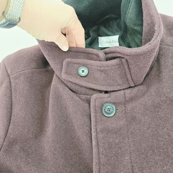 Calvin Klein Men's Coleman Top Coat Burgundy XXL - Picture 5 of 7